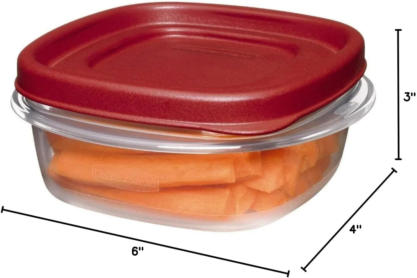 Rubber maid Food Storage Containers, 1.25 Cup Food Storage Containers, 9 Peice S