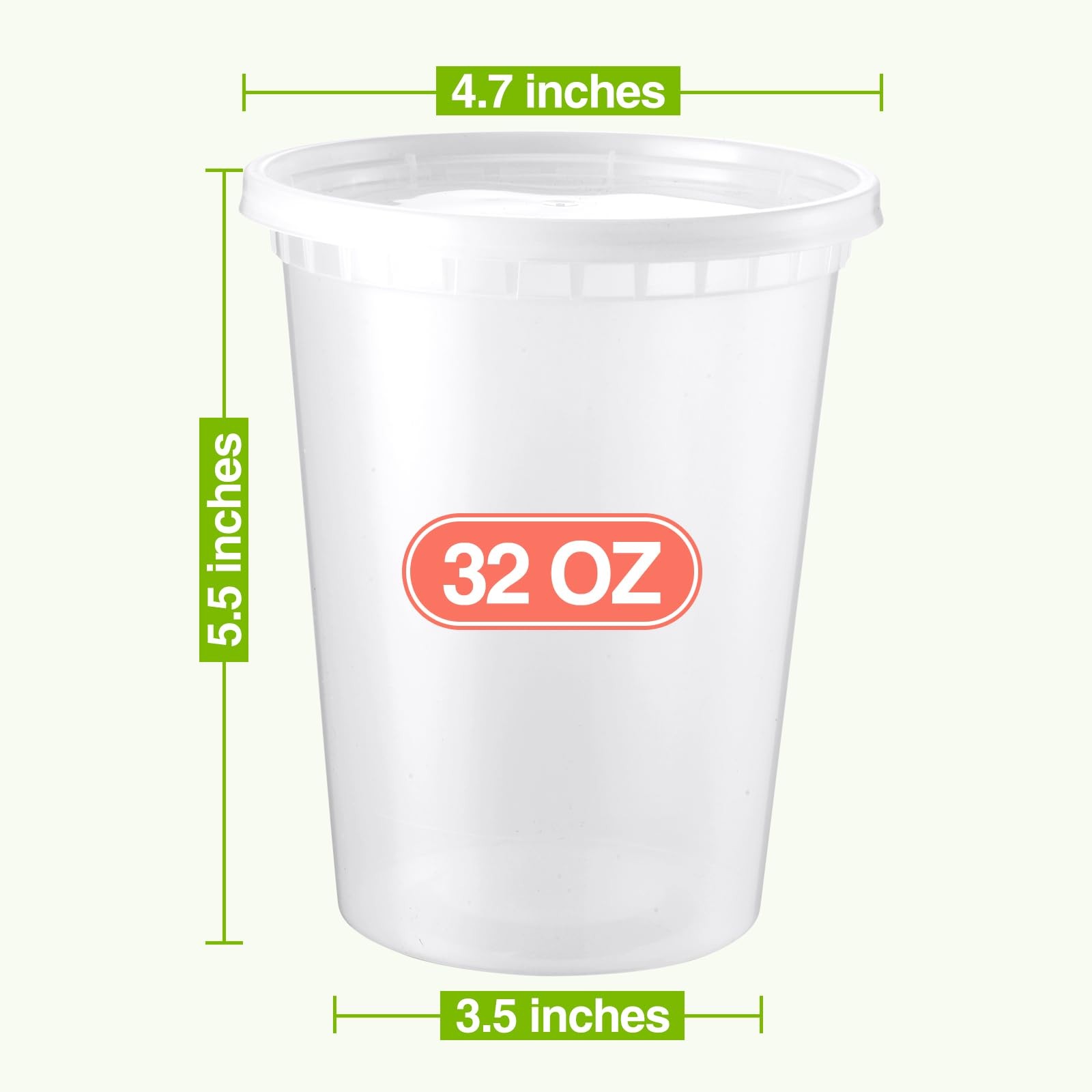 30 Set 32oz Delicontainerswithlids Airtight Foodstoragecontainers Microwaveable