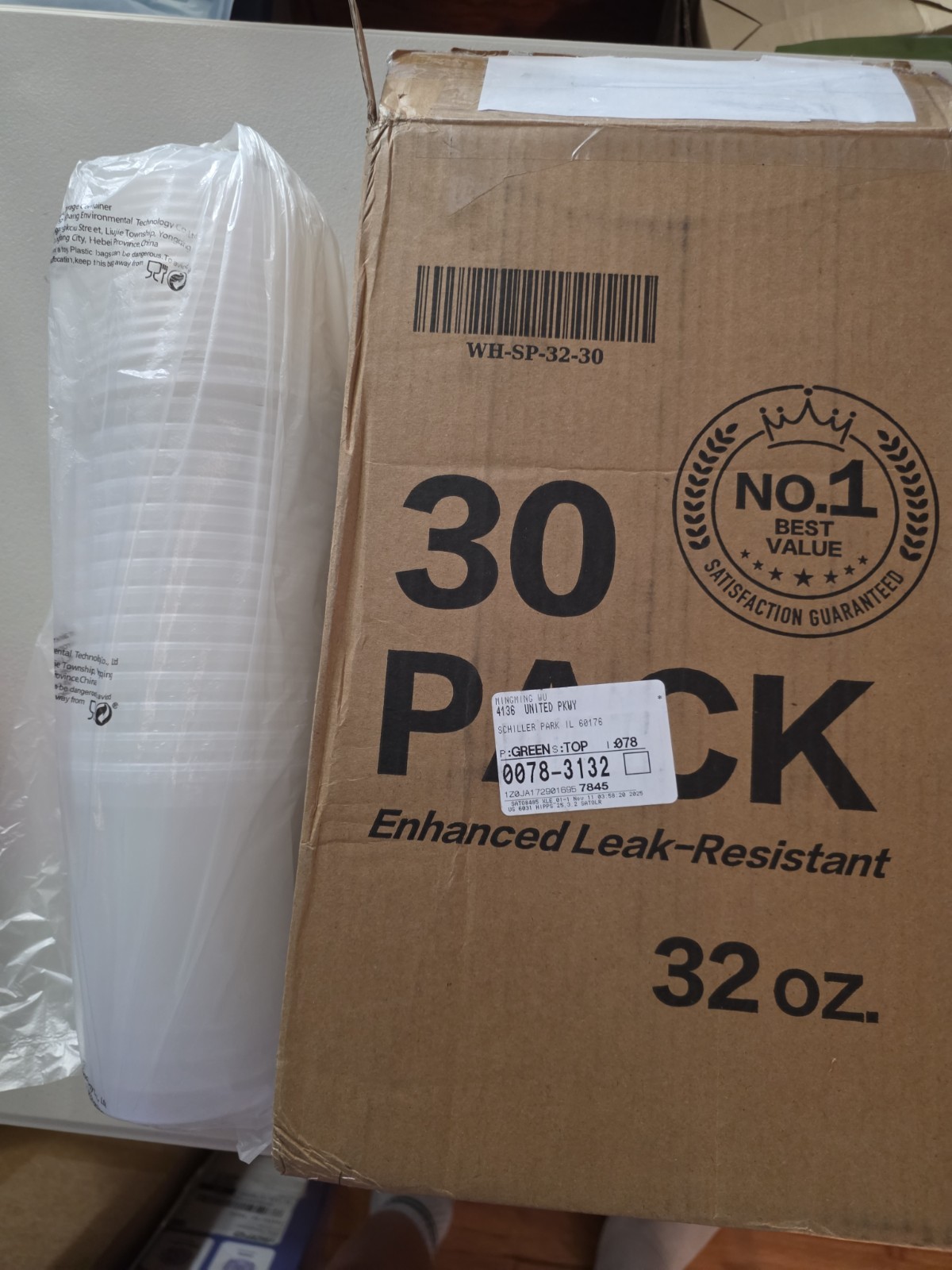 30 Piece 32 Oz Deli Containers With Lids