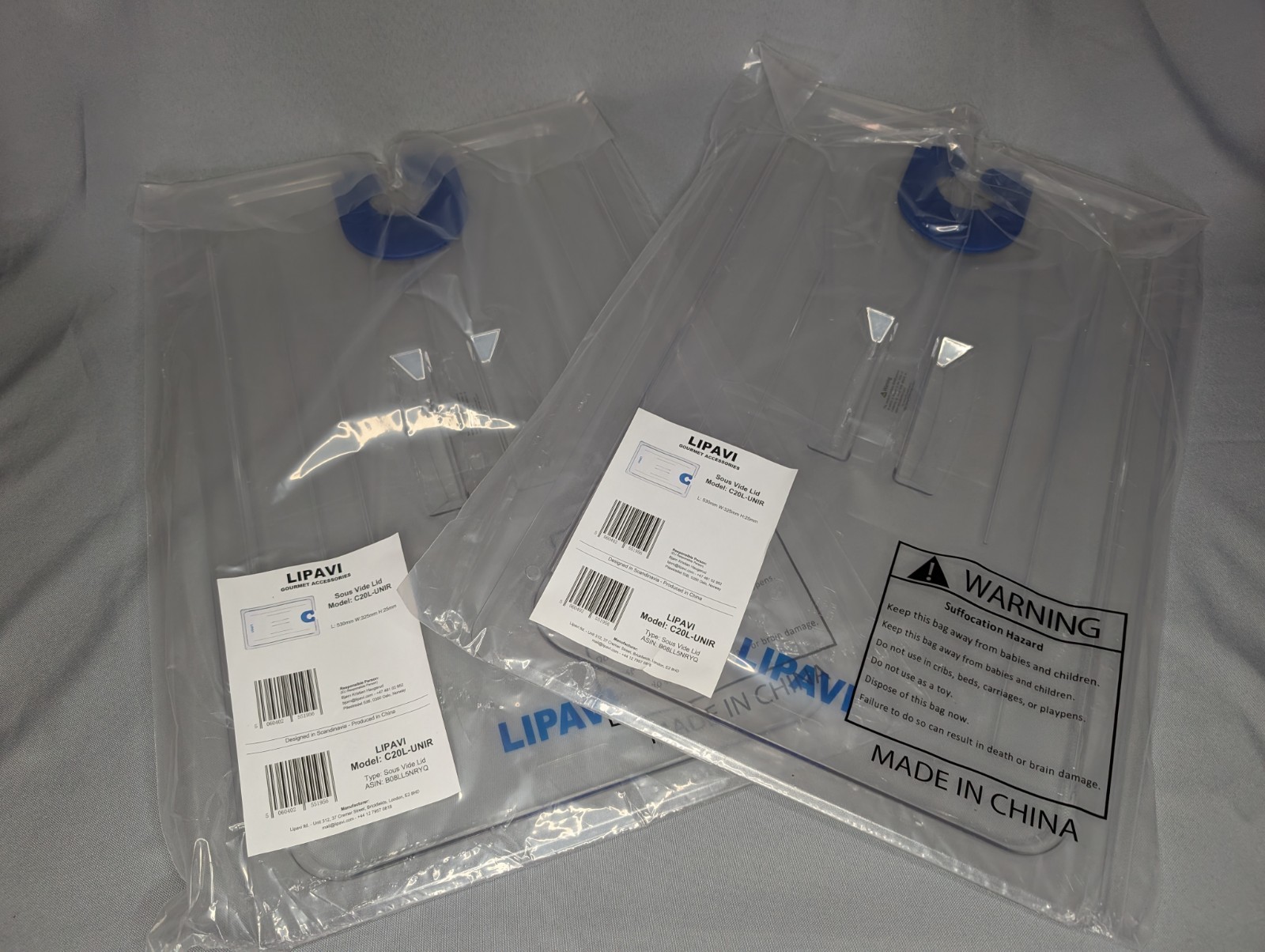 (2) Lipavi Universal Sous Vide Lid for C20 Container – fits Anova, Joule & more