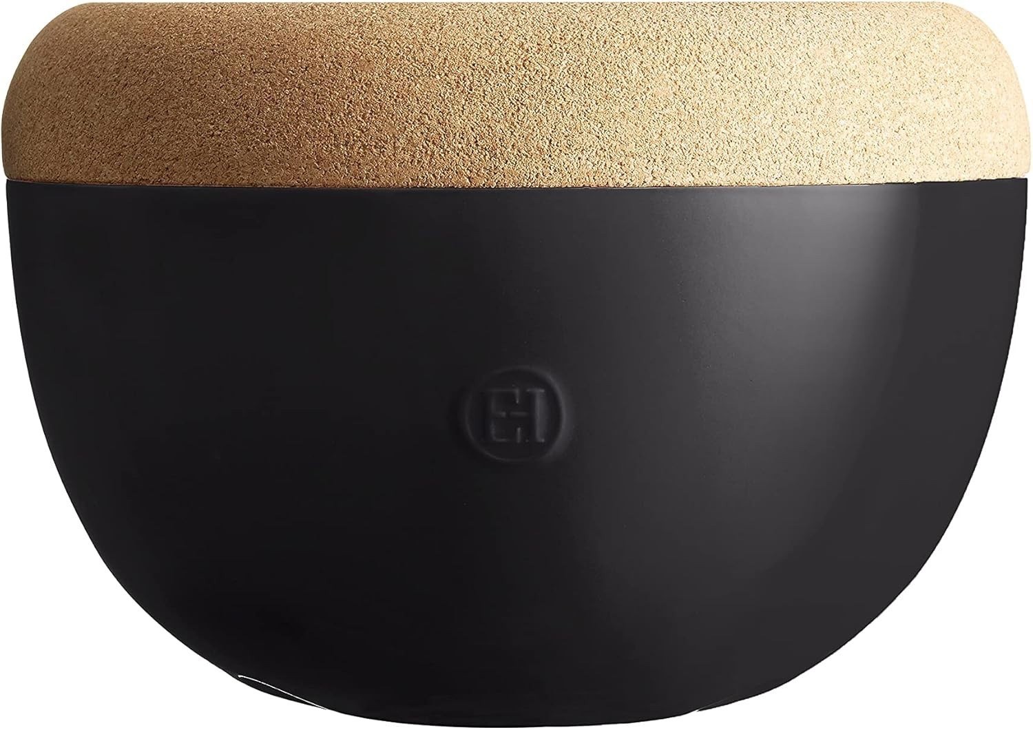 Emile Henry Deep Food Storage Bowl 10.6″ with Lid Black Truffle Made in France