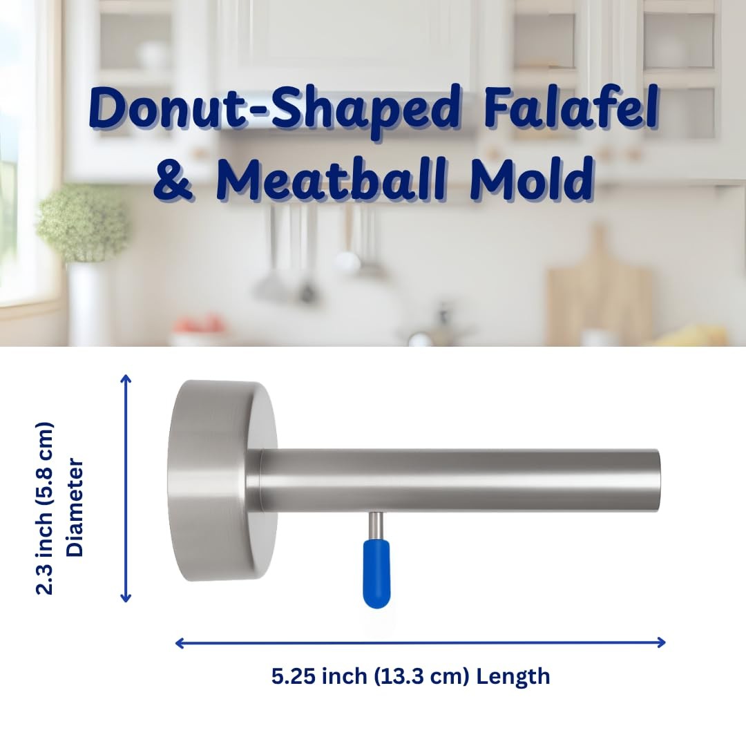 Stainless Steel Syrian Falafel Maker Press Donut Hole Meatball Mold 2.3 Inch