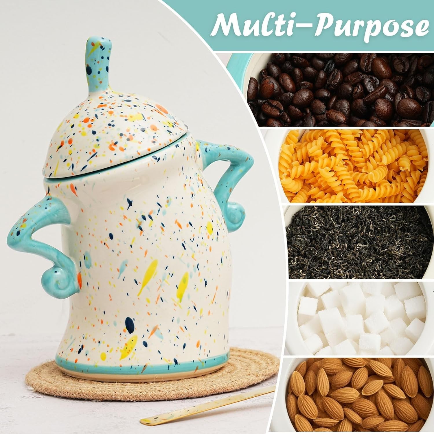 Canister with Attitude – 1.2L Airtight Sassy Canister, Ceramic Storage Canister