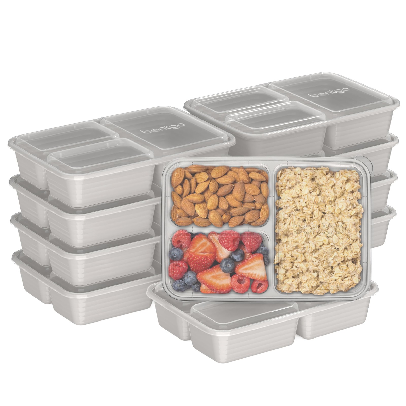 20piece Lightweight Durable Reusable Bpafree 3compartment Containers Microwave F