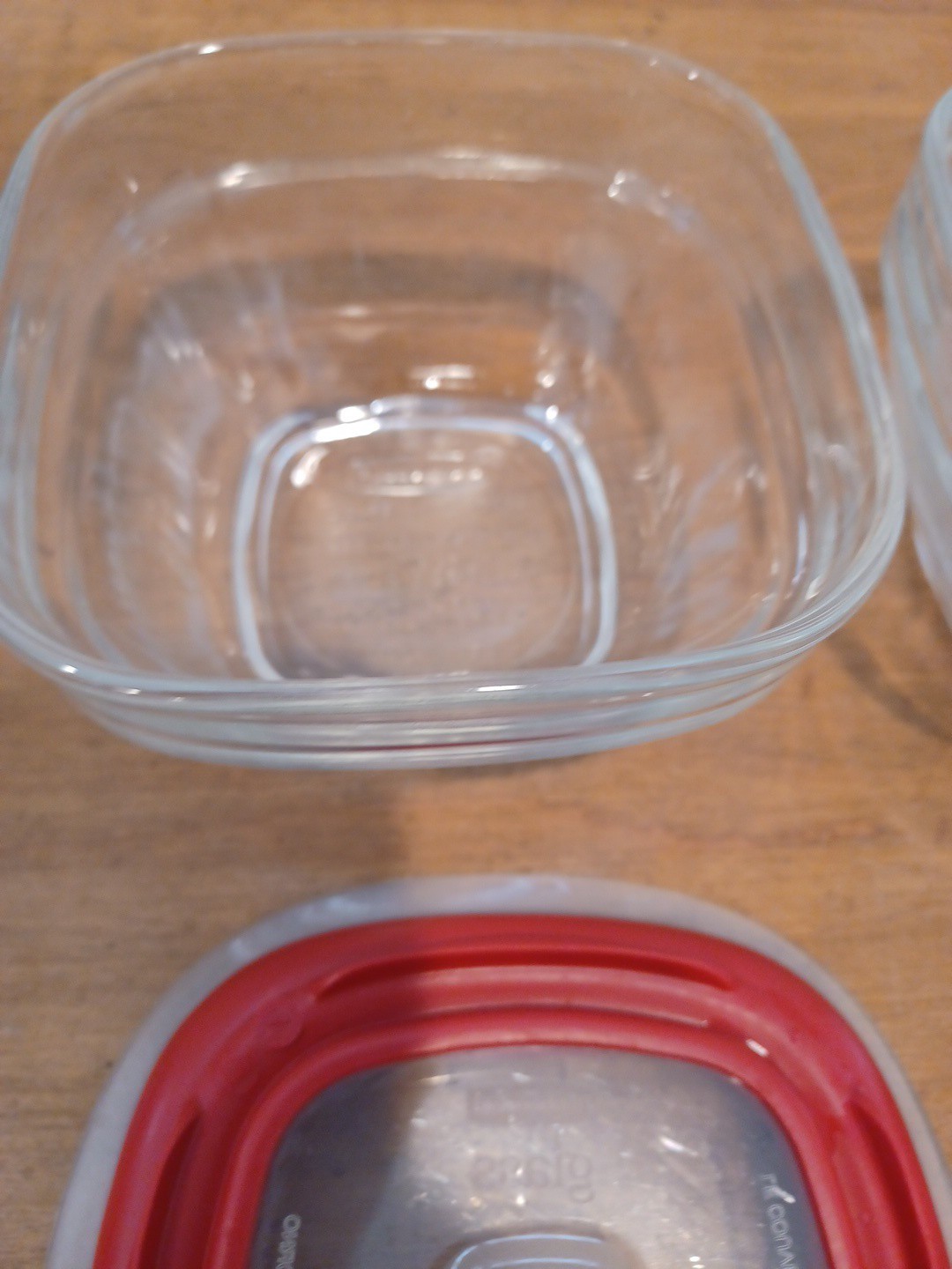 Rubbermaid Glass Storage Container 1 Cup Red Lid 7N68 Discontinued Easy Find Lid