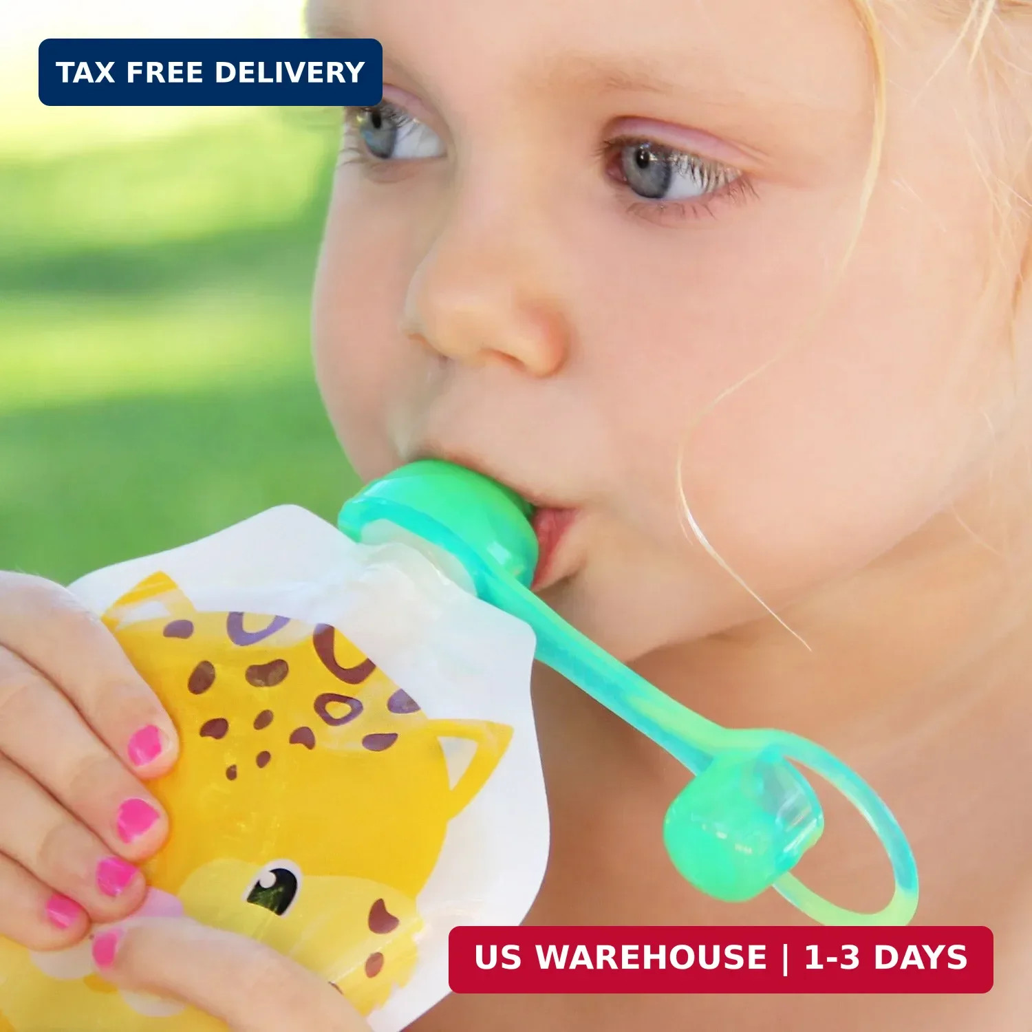 ChooMee SoftSip Food Pouch Top | Baby Led Weaning | No Spill Flow Control Valve,