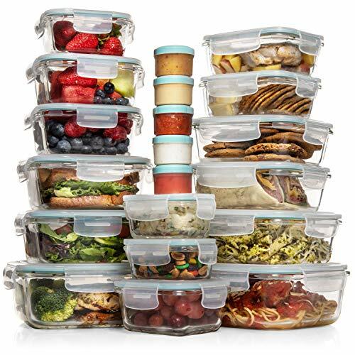 35 Pc Set Glass Food Storage Containers With Lids Glass Meal Prep Containers Air