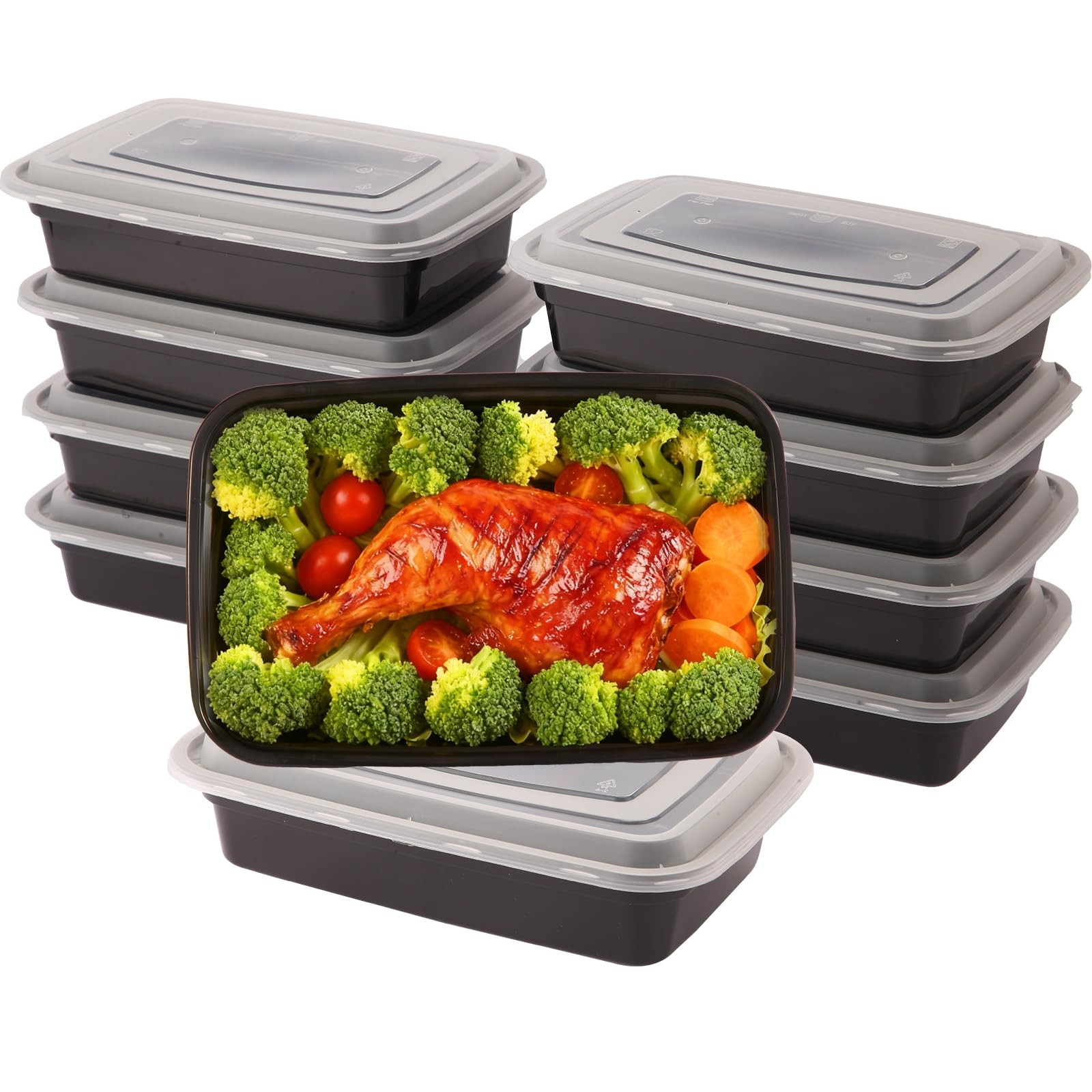 Reclua 10Pack 35OZ Meal Prep Containers Reusable with Lids, Food Storage
