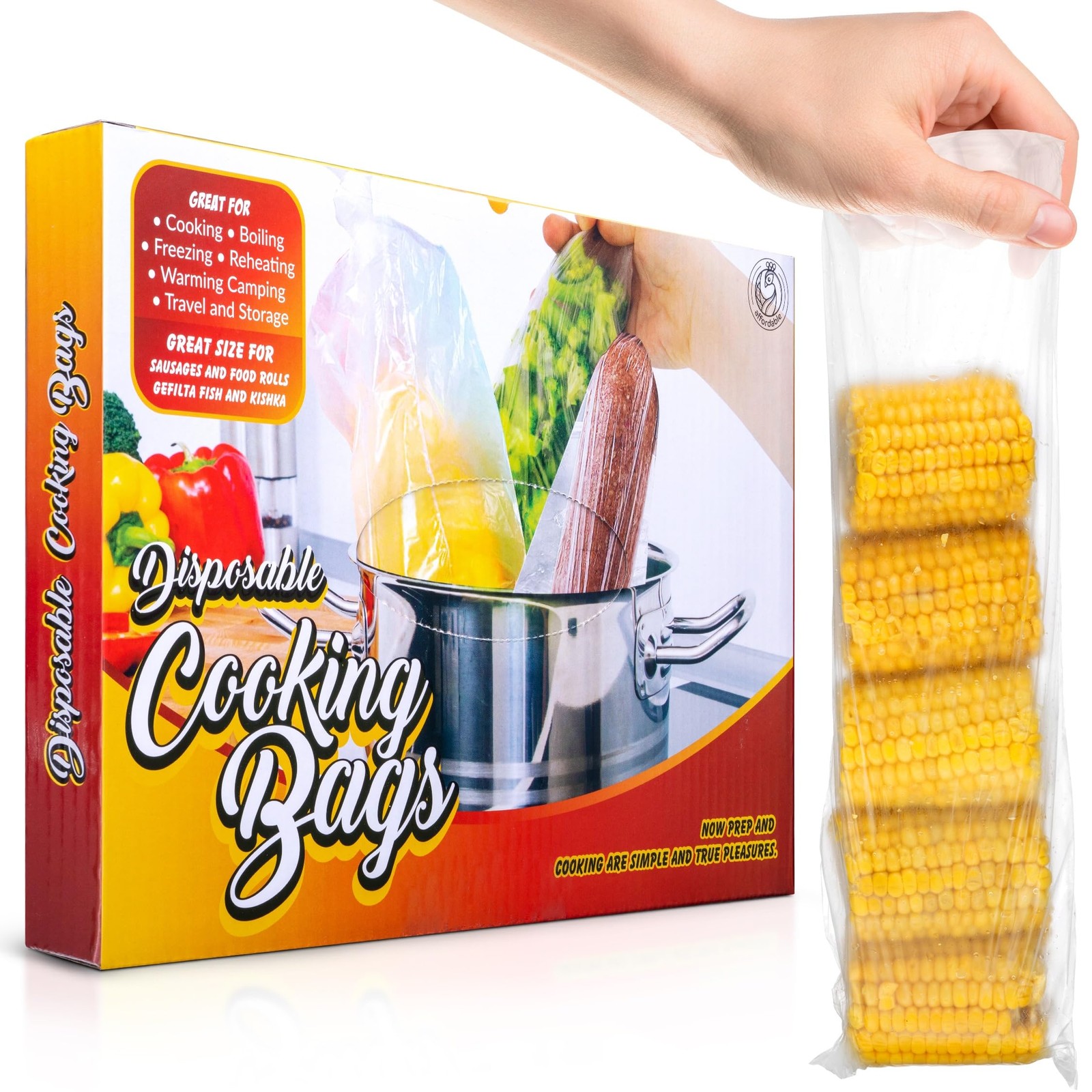 Disposable Heat Resistant Cooking Bags – Multi-Use BPA-Free Plastic Food Bags…