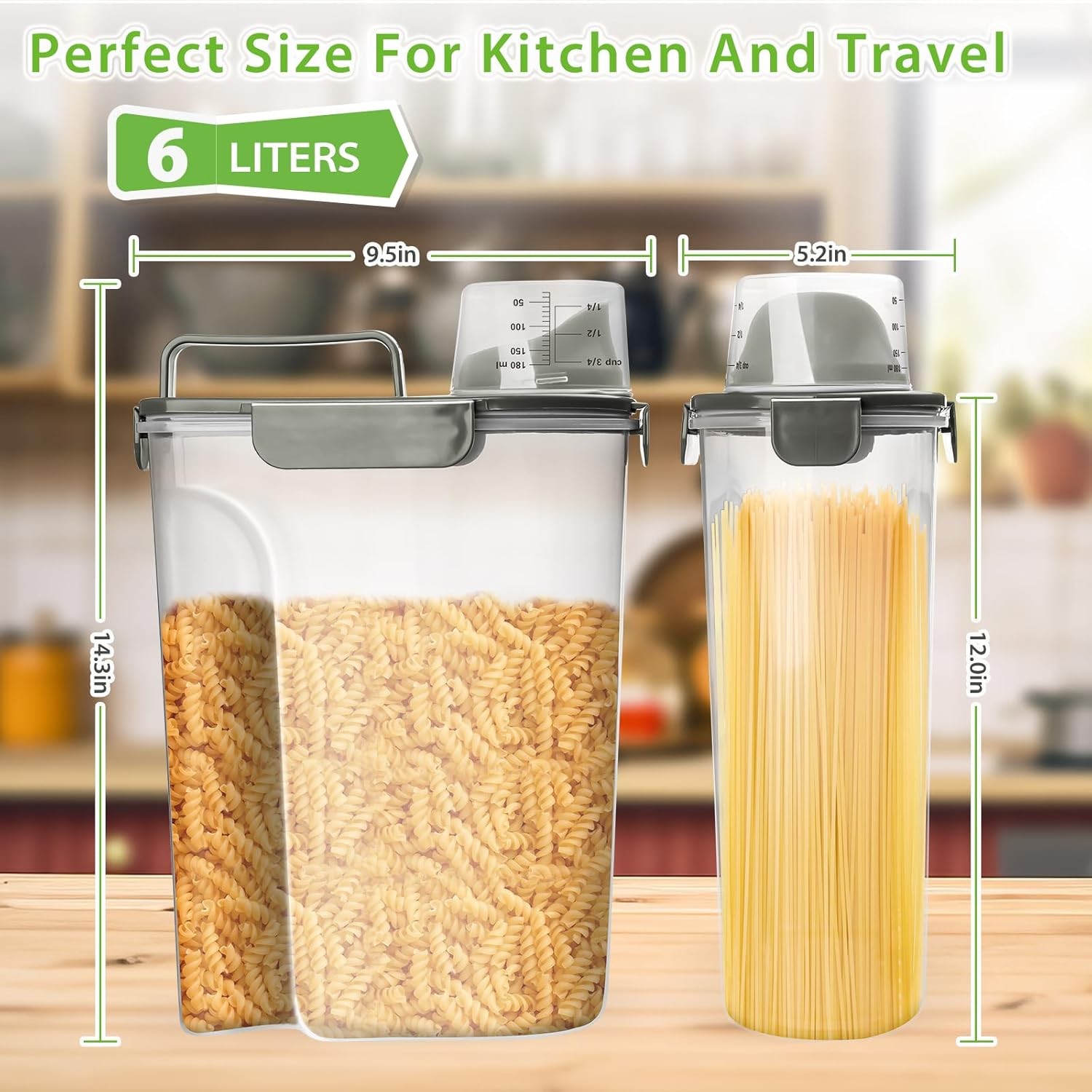 Rice Storage Container, 5 to 10lb Dry Food Airtight Dispenser, Pet Dog Cat Food