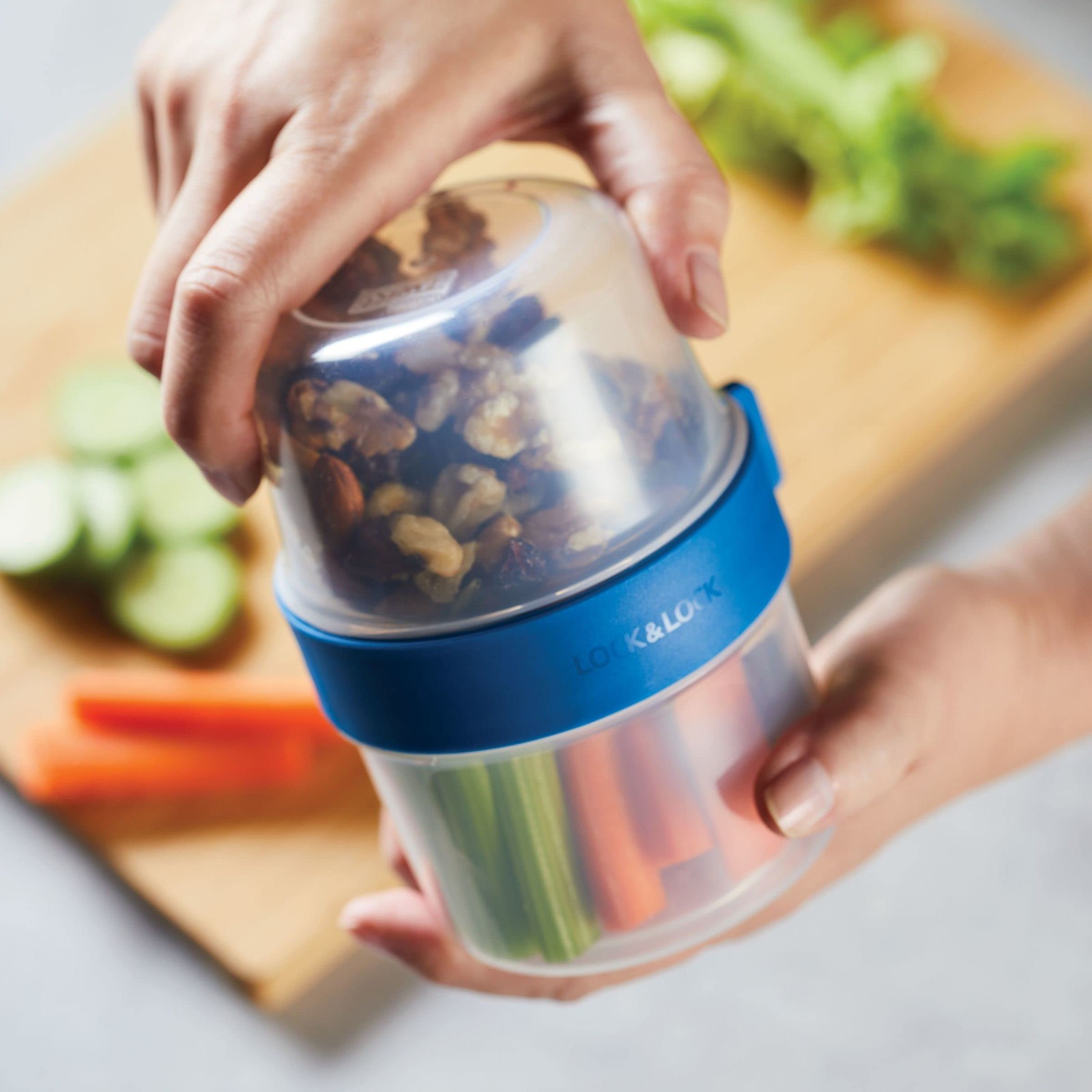 LOCK & LOCK Easy Essentials Twist Way Food Storage Container, BPA-Free/Dishwa…
