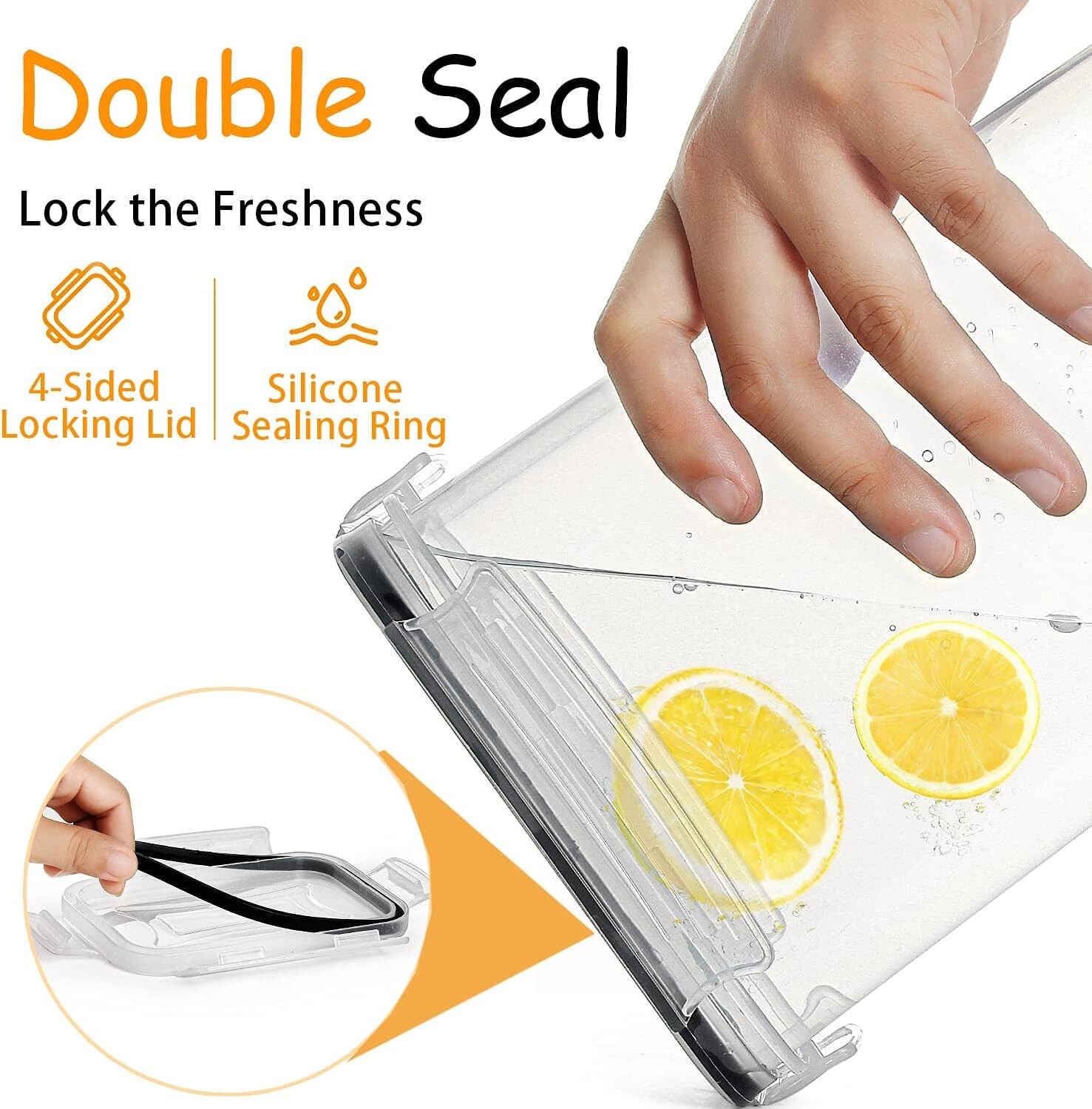 9Pcs Airtight Food Storage Container 2.8L for Sugar, Flour, Snack, Baking Supply