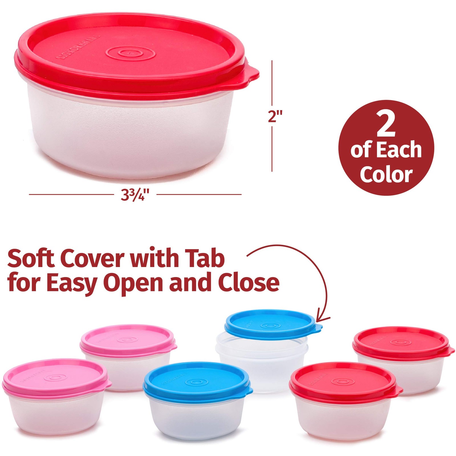 Condiment Containers with Lids- 6 pk. 6.5 oz.Salad Dressing to go Small Food …