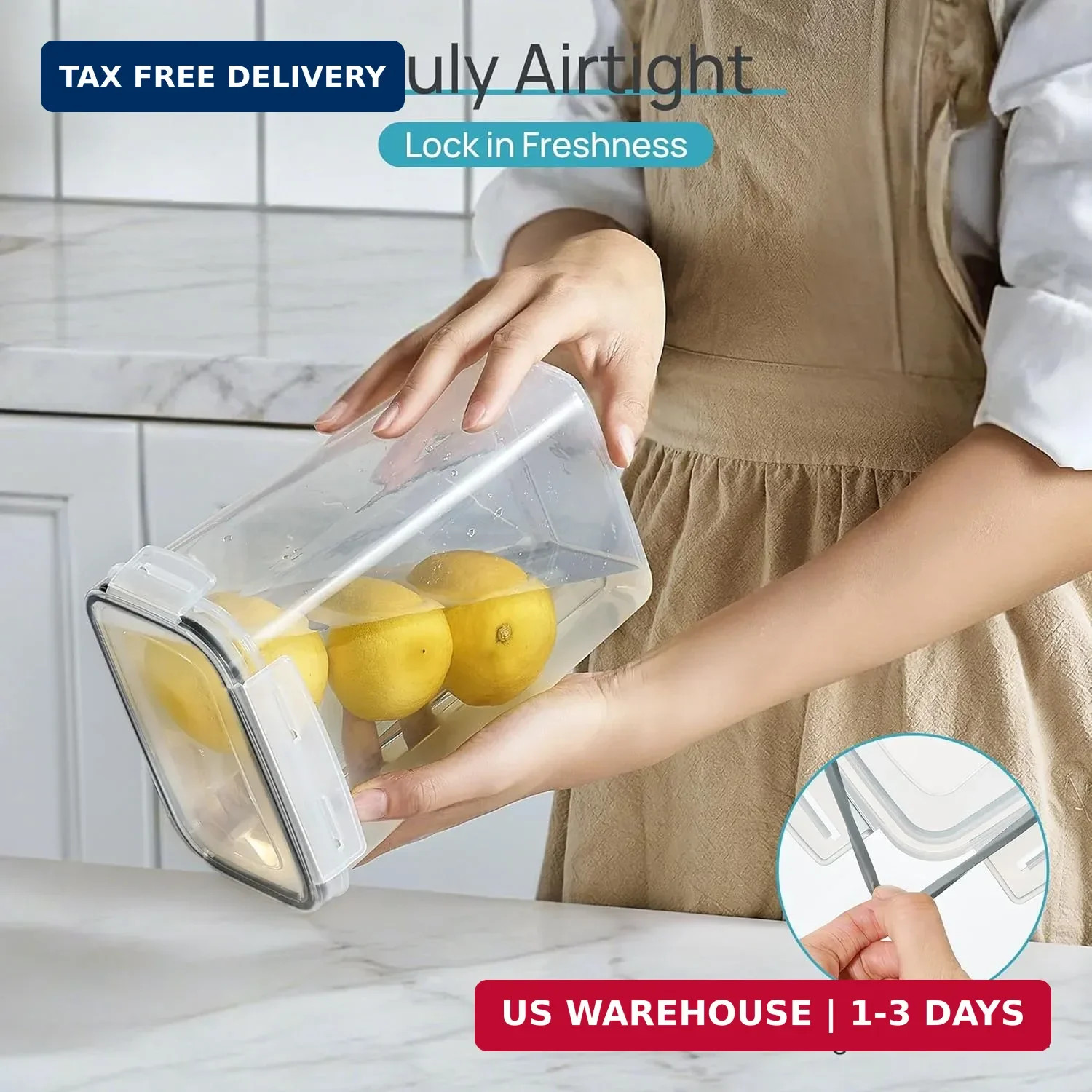 Airtight Food Storage Containers with Lids, Vtopmart 24 pcs Plastic Kitchen and