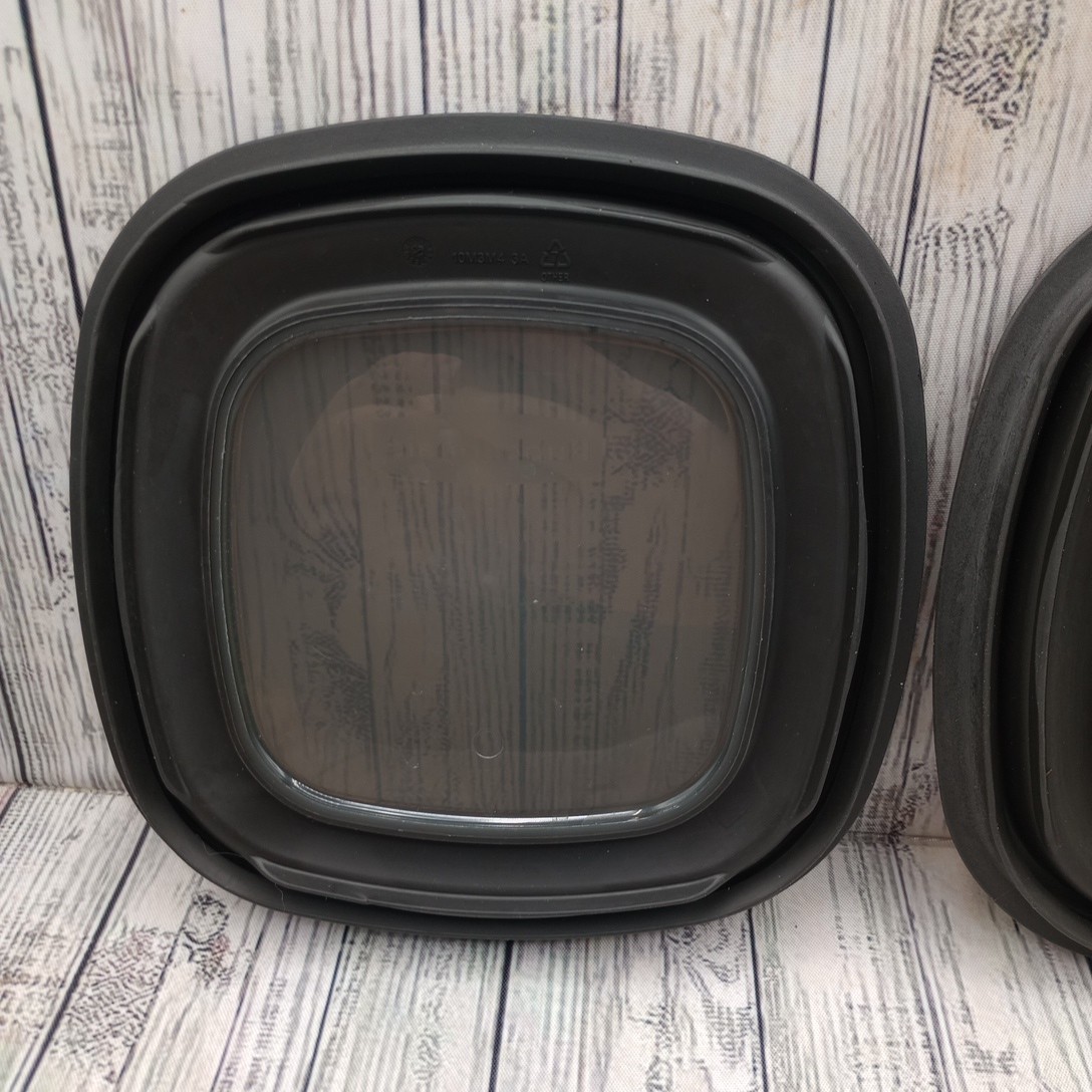 Rubbermaid Premier 10M3M4 Black Square 2 Replacement Window 7″ Container Lid Lot