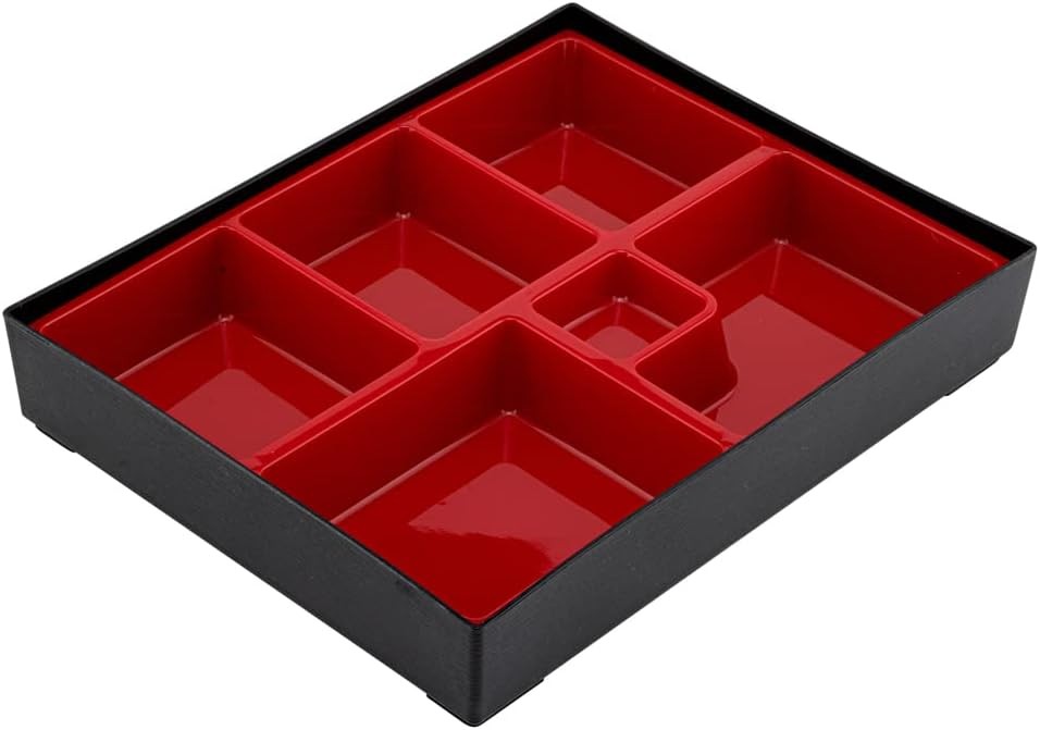 Restaurantware-12.2 x 9.8 x 2.4 Inch Compartment Lunch Large, Black