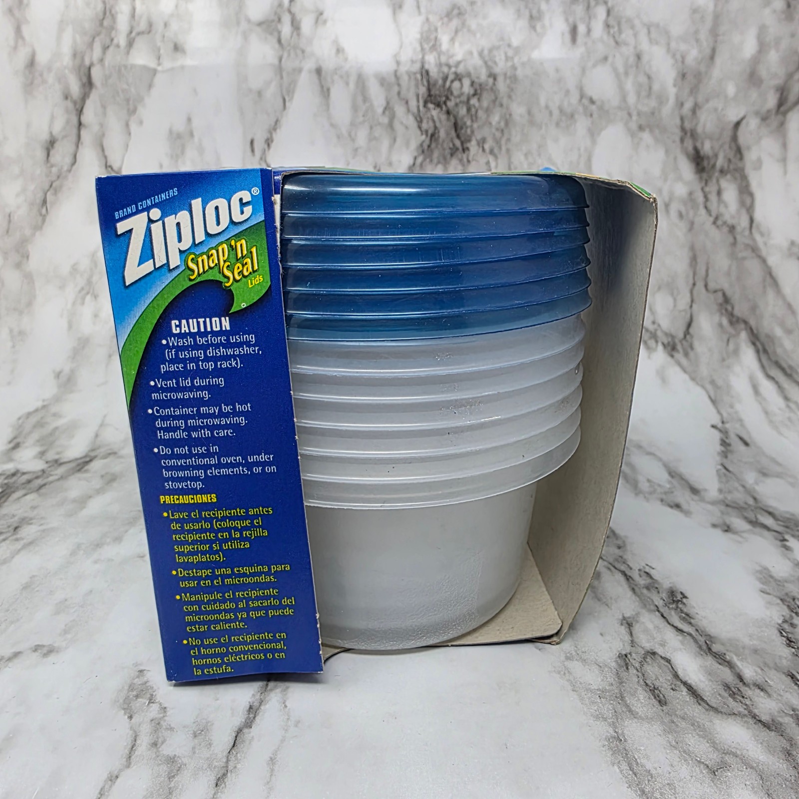 Ziploc Snap ‘n Seal Bowls Extra Small Round 1 Cup 8oz 6-Pack Containers Lids