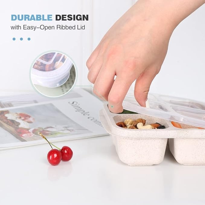 4 Pack Reusable Snack Containers Meal Prep Lunch Containers for Kids Adults