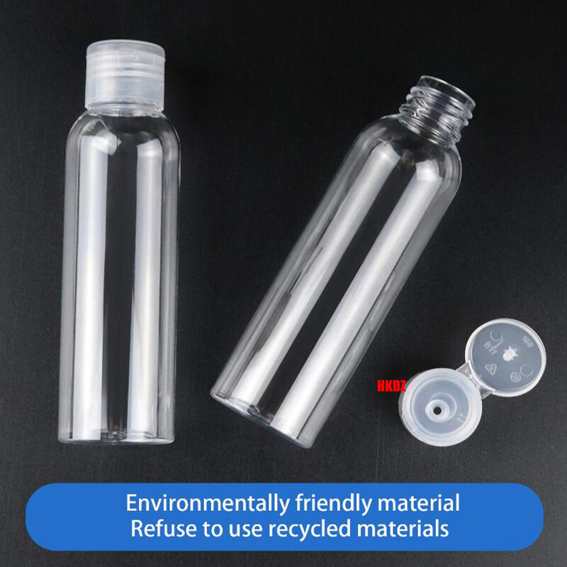 100ml/150/180/200/250ml Clear Round Plastic Bottles with Caps Science Laboratory