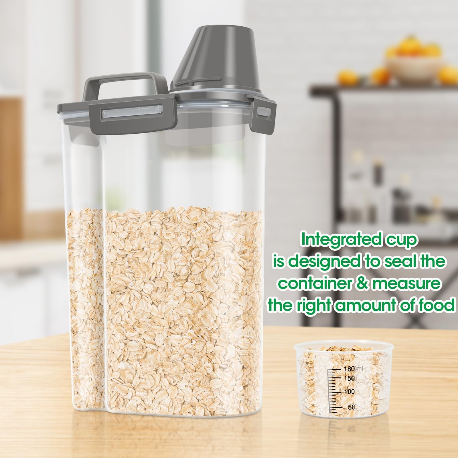 Rice Container Cereal Storage Container 2 Pack 5 Lbs, Kitchen Pantry Dry Food…