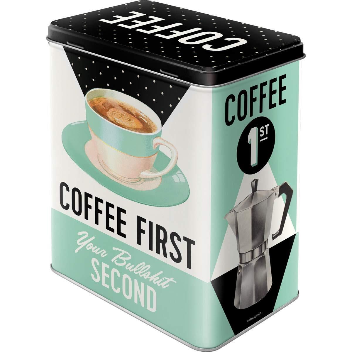 Nostalgic-Art – Metal Food Coffee Storage Tin Container Box – Coffee First