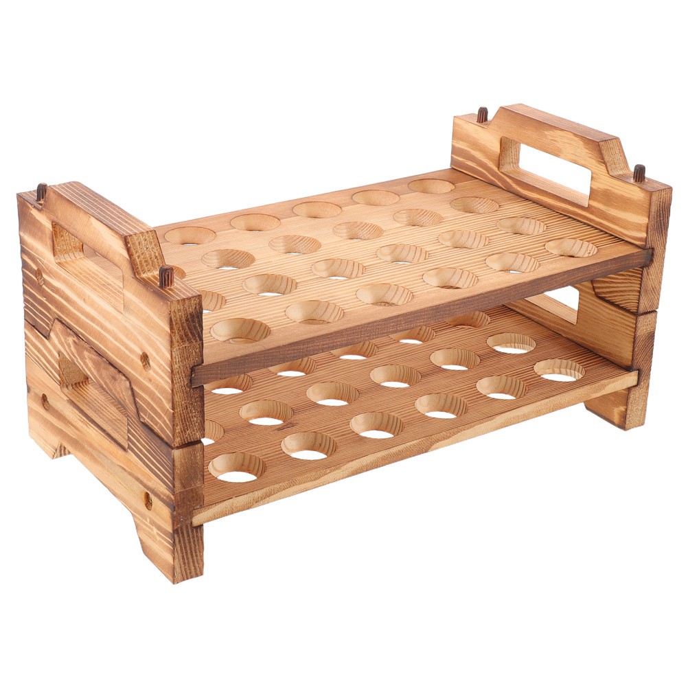 Wooden Quail Egg Rack Novelty Easter Holder Countertop Storage Eggs