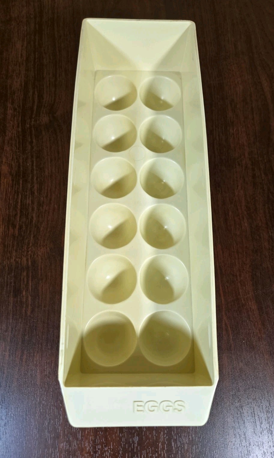 Vintage MCM Harvest Gold Refrigerator Egg Holder Tray 12 Egg Storage Bin