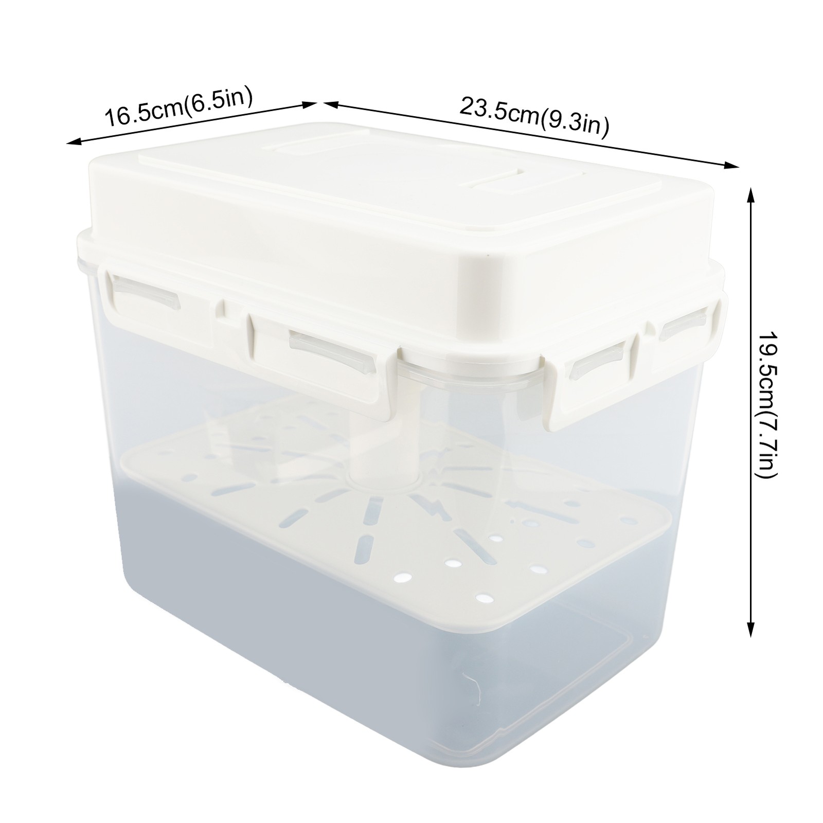 2-Kimchi Container 4L PP With Press Plate And Handle Airtight Pickle Jar