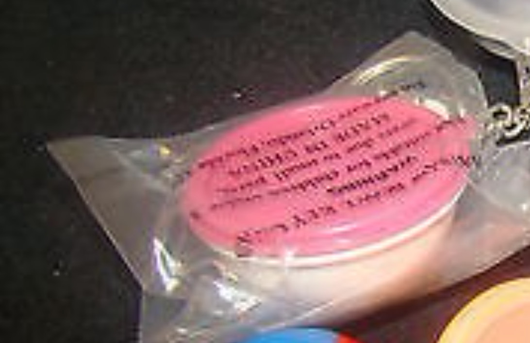 Tupperware White Thatsa Bowl Keychain Store Lunch Money Light Pink Seal New