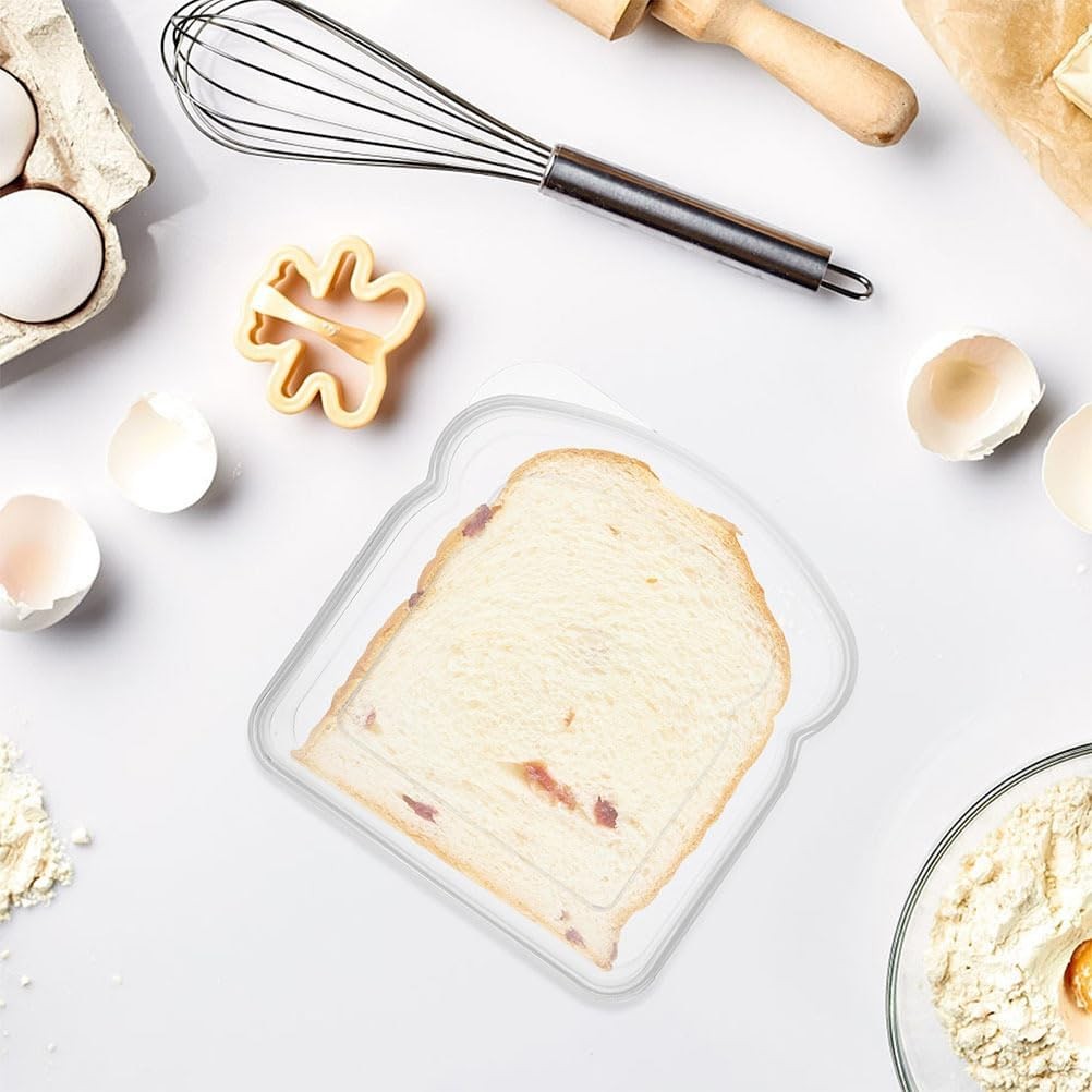 Reusable Bread Storage Box Clear Portable Sandwich Carrier for Outdoor Camping