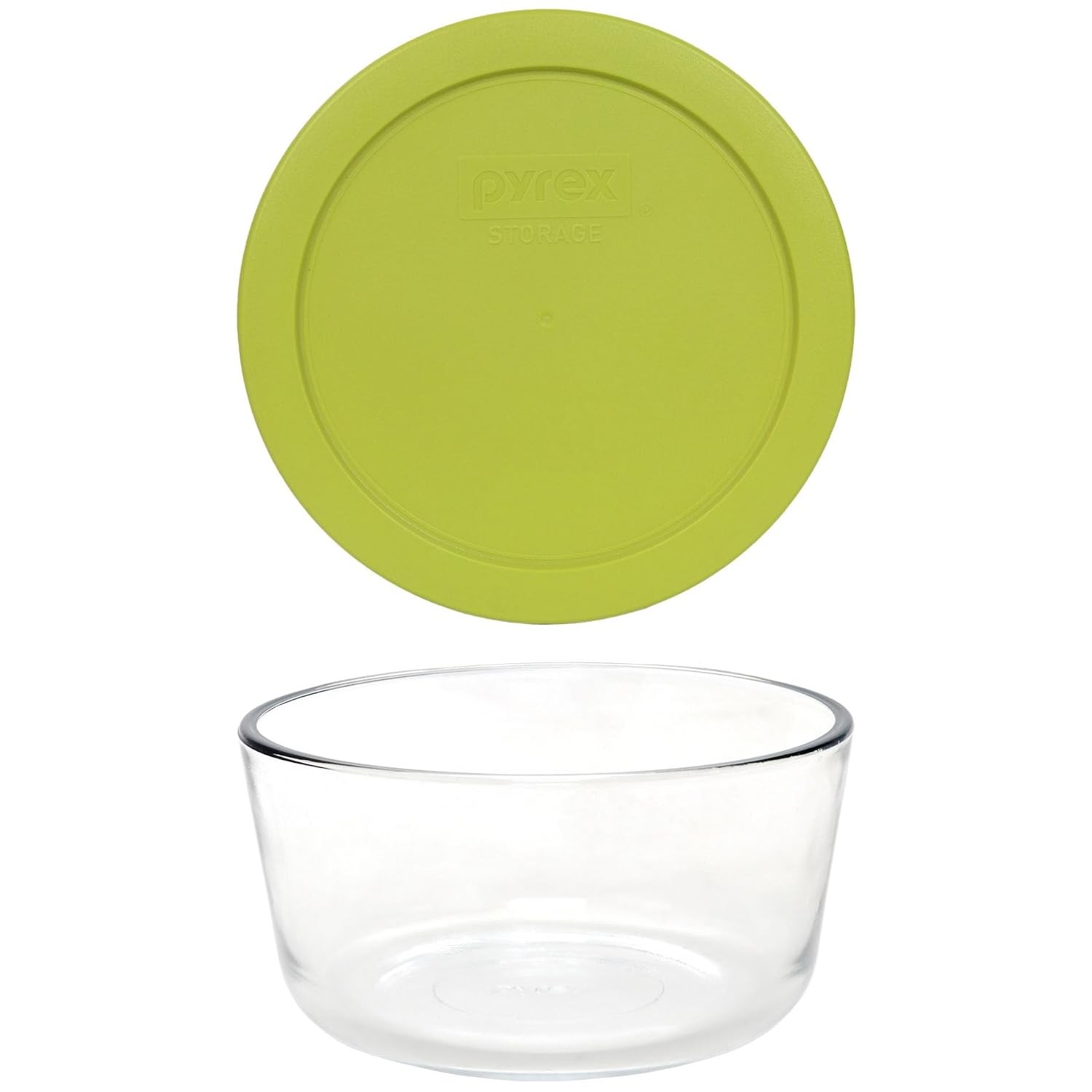 7201 4-Cup Glass Bowls & 7201-PC Edamame Green Lids 4-Pack Perfect Meal Prep