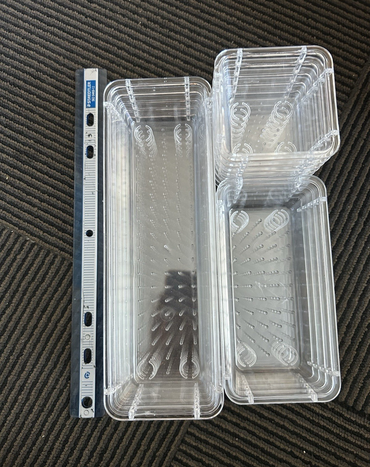 Clear Plastic Rectangular Stackable Storage Containers Set, Snap Lids, 10pc 2 qt