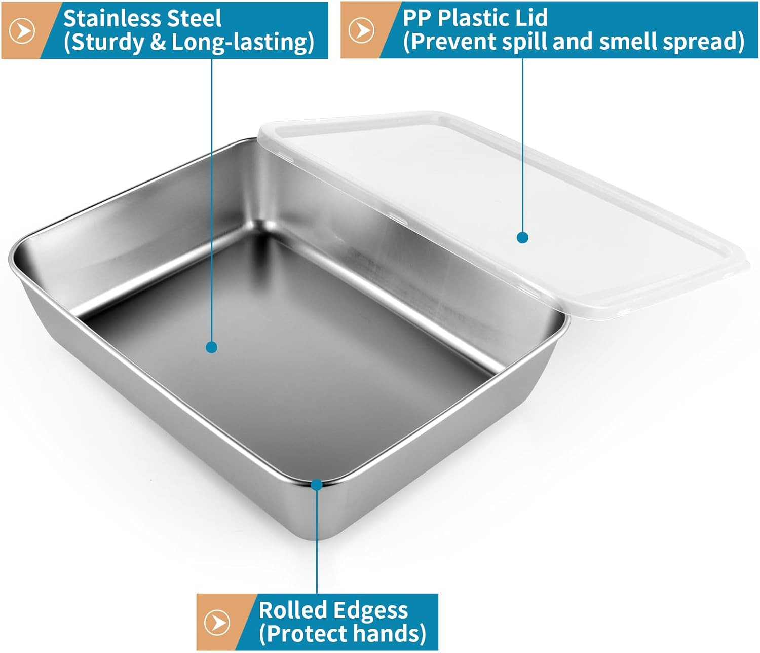 4 Pack Stainless Steel Food Containers with Clear Lids – Stackable & Versatile