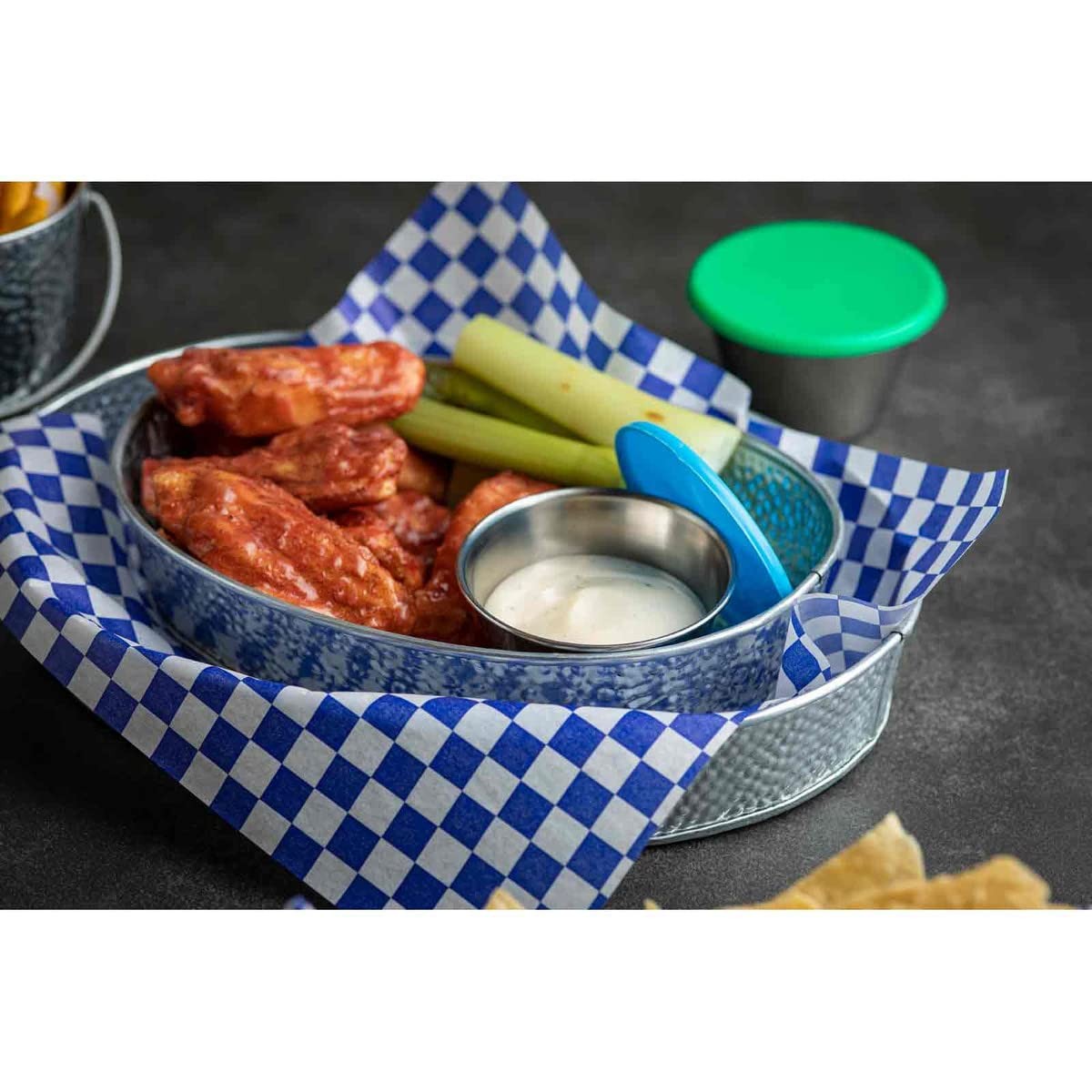 5 Oz Round Stainless Steel Ramekins Pack Of 6 With Assorted Color Lids