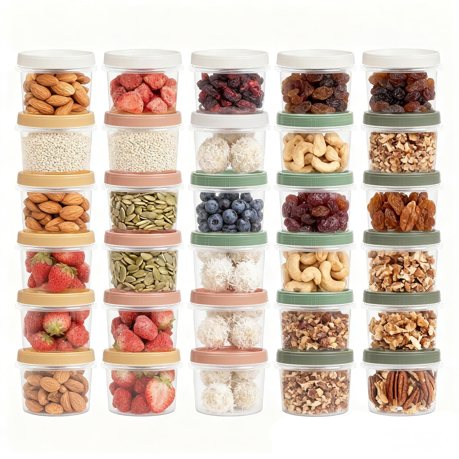 Screw Top Containers For Food 16 Oz 30 Pack 2 Cup Storage Containers With Lid Re