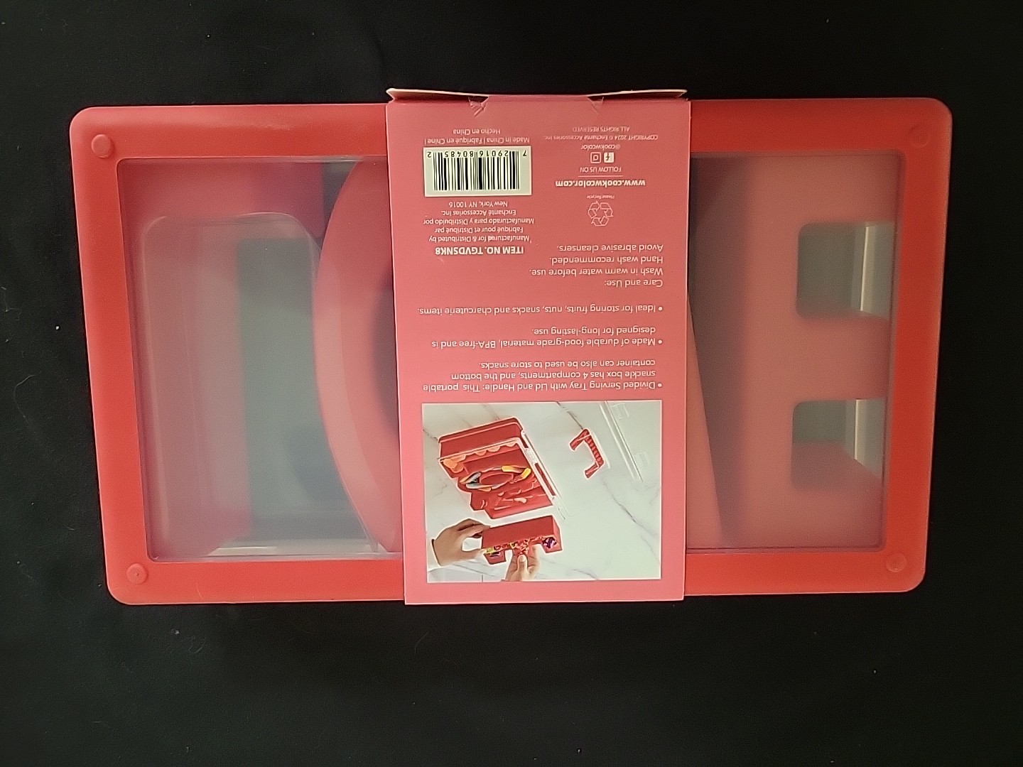 Cook With Color Red Love On The Go Snackle Box Brand New