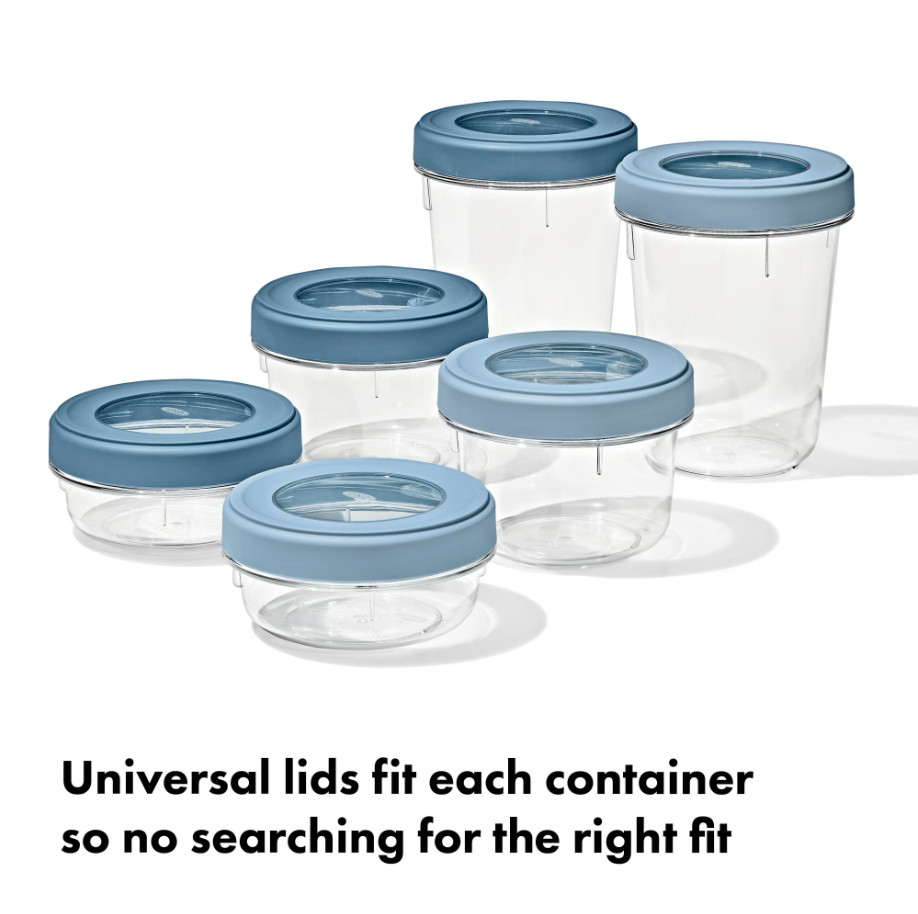 OXO Twist & Stack 12-Piece Food Storage Container Set Leakproof Lids