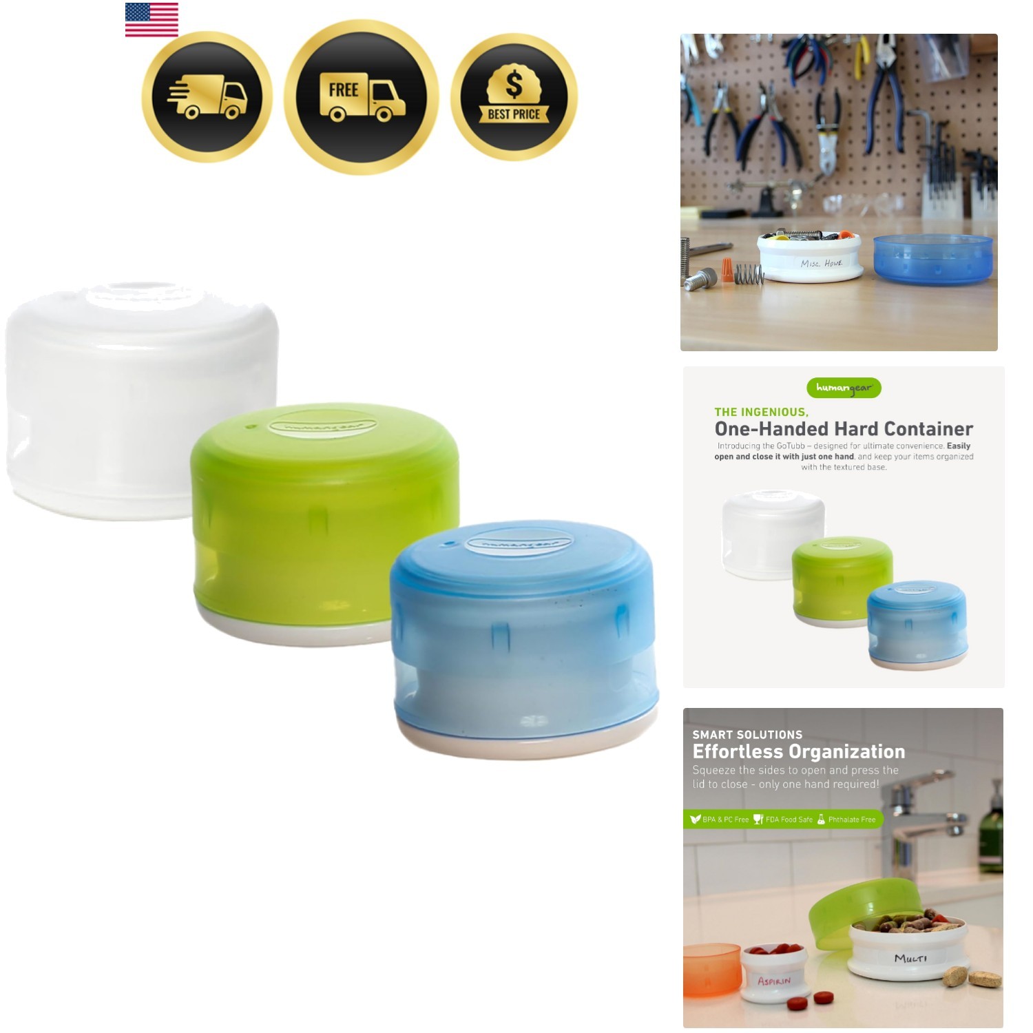 GoTubb – Storage Containers for Snacks, Small Essentials and Travel Gear, Mad…