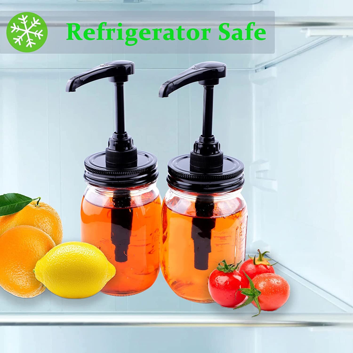 Mason Jar Syrup Dispenser Pump Lids for Regular Mouth Jar Coffee Syrup Dispenser