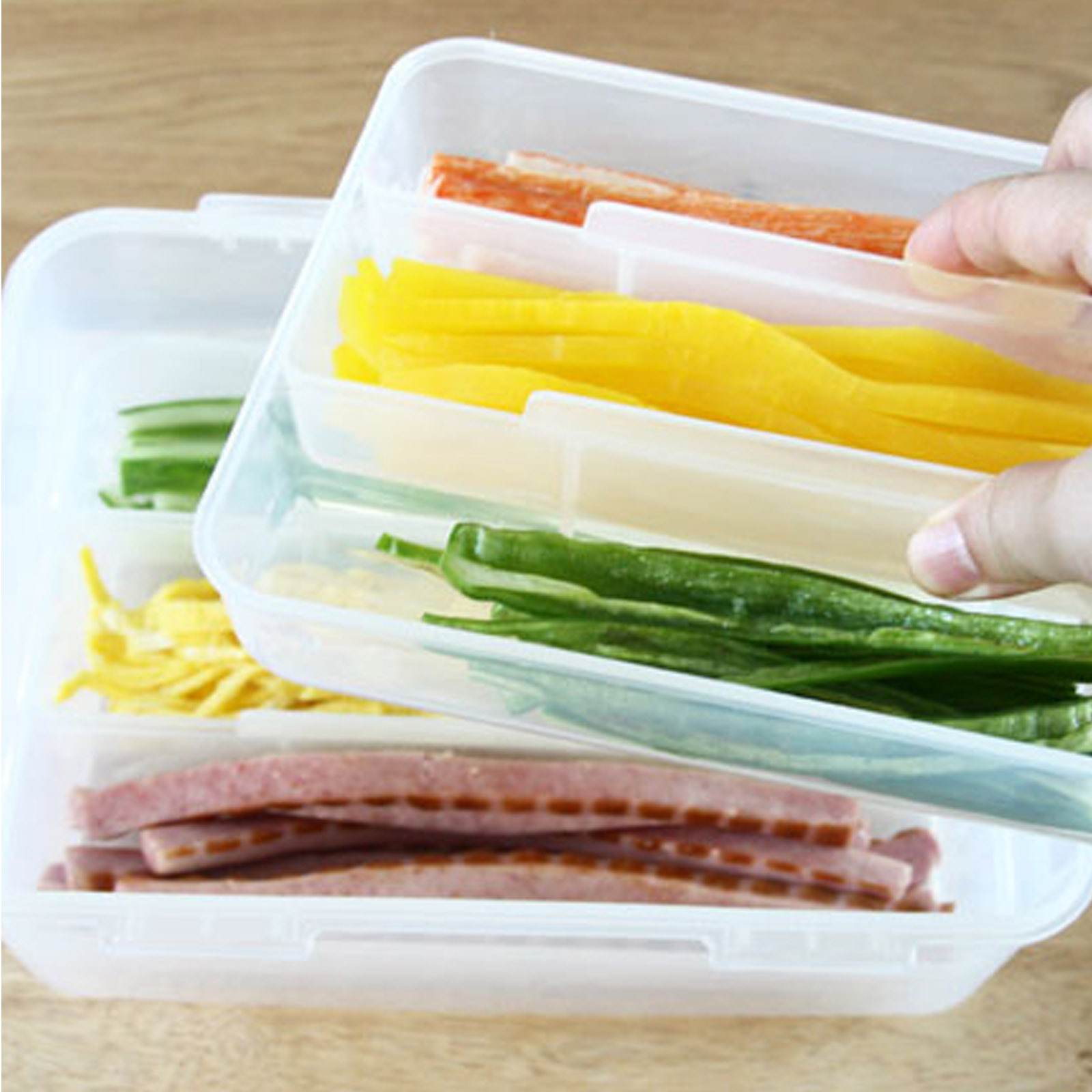 Lock and Lock Food Kimbab Ingredients Container Sausage Roll Sandwiches Bento