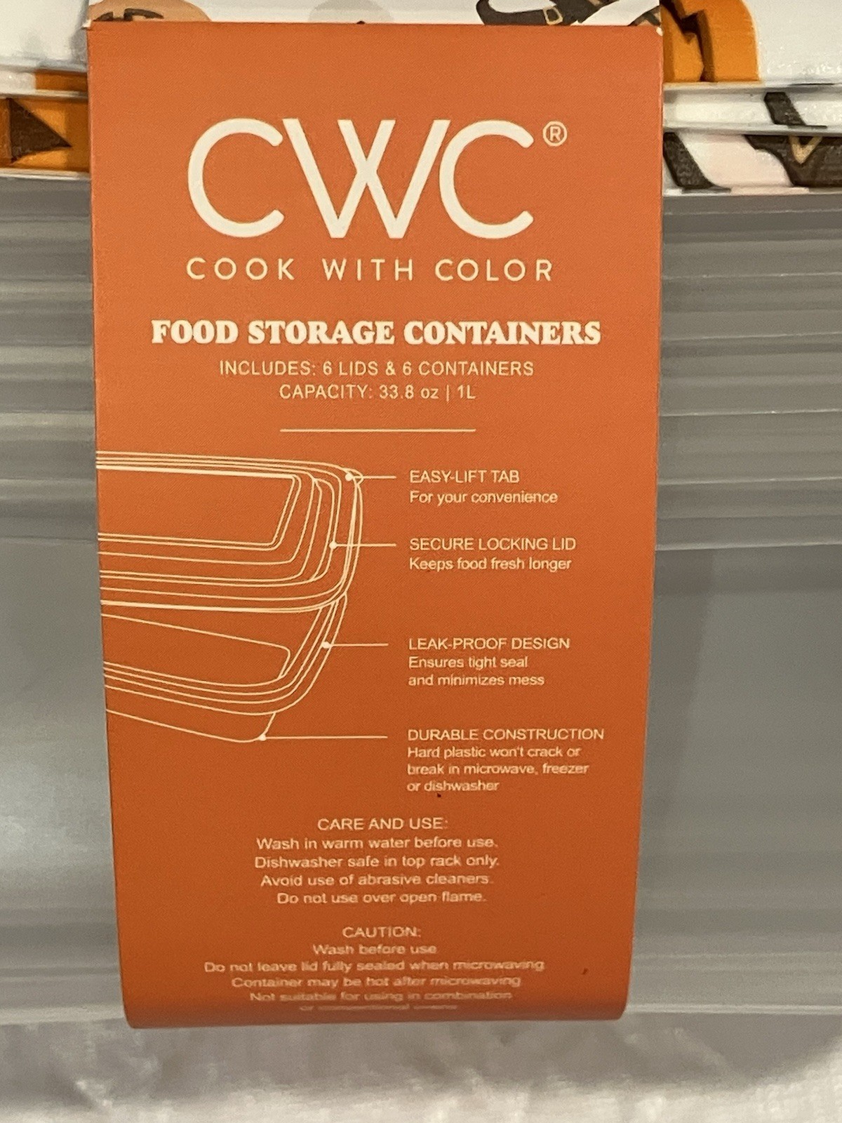 2-Pack CWC Halloween Food Storage 33.8 oz. Containers & Lids Set of 12 NWT