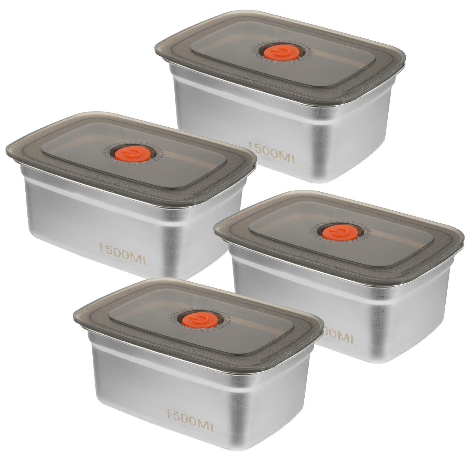 4 Packs Meal Prep Containers with Lids 7.4×5.31×3.2 Inches Stainless Steel Le…