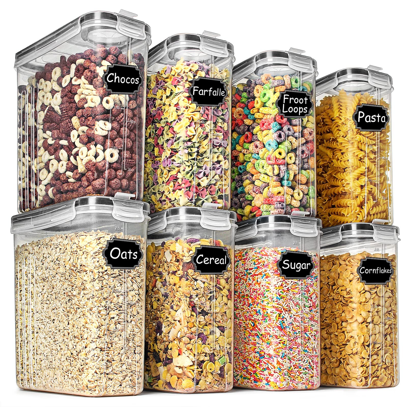 Cereal & Dry Food Storage Containers, Airtight Cereal Storage Containers Set …