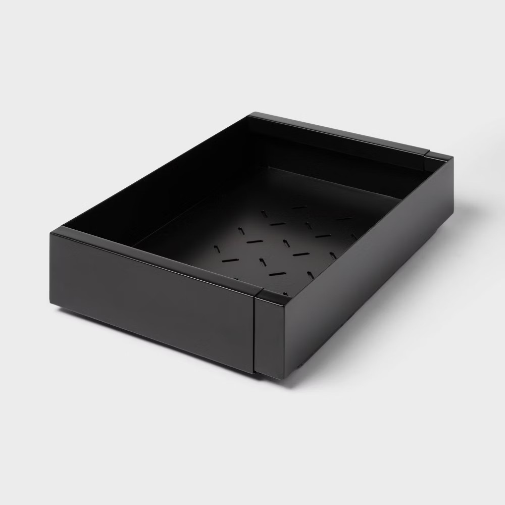 Metal Expandable Pull Out Drawer Adhesive Black – Brightroom