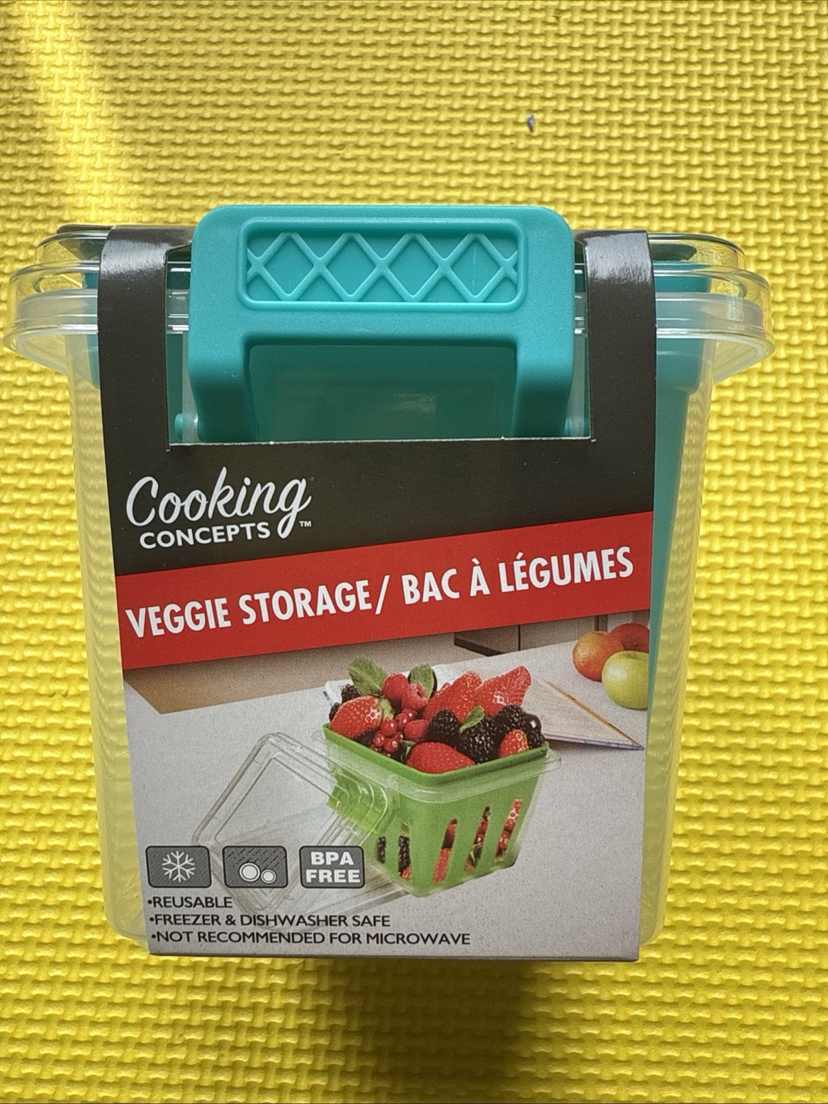 Veggie Storage Container Bin – BPA Free, Freezer & Dishwasher Safe, Reusable
