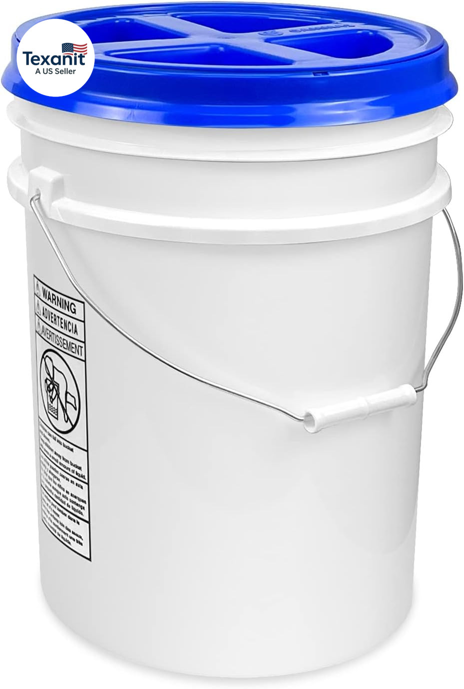 5 Gallon Bucket – Food Grade Bucket with Airtight Gamma Seal Screw-On Lid, Bpa-F