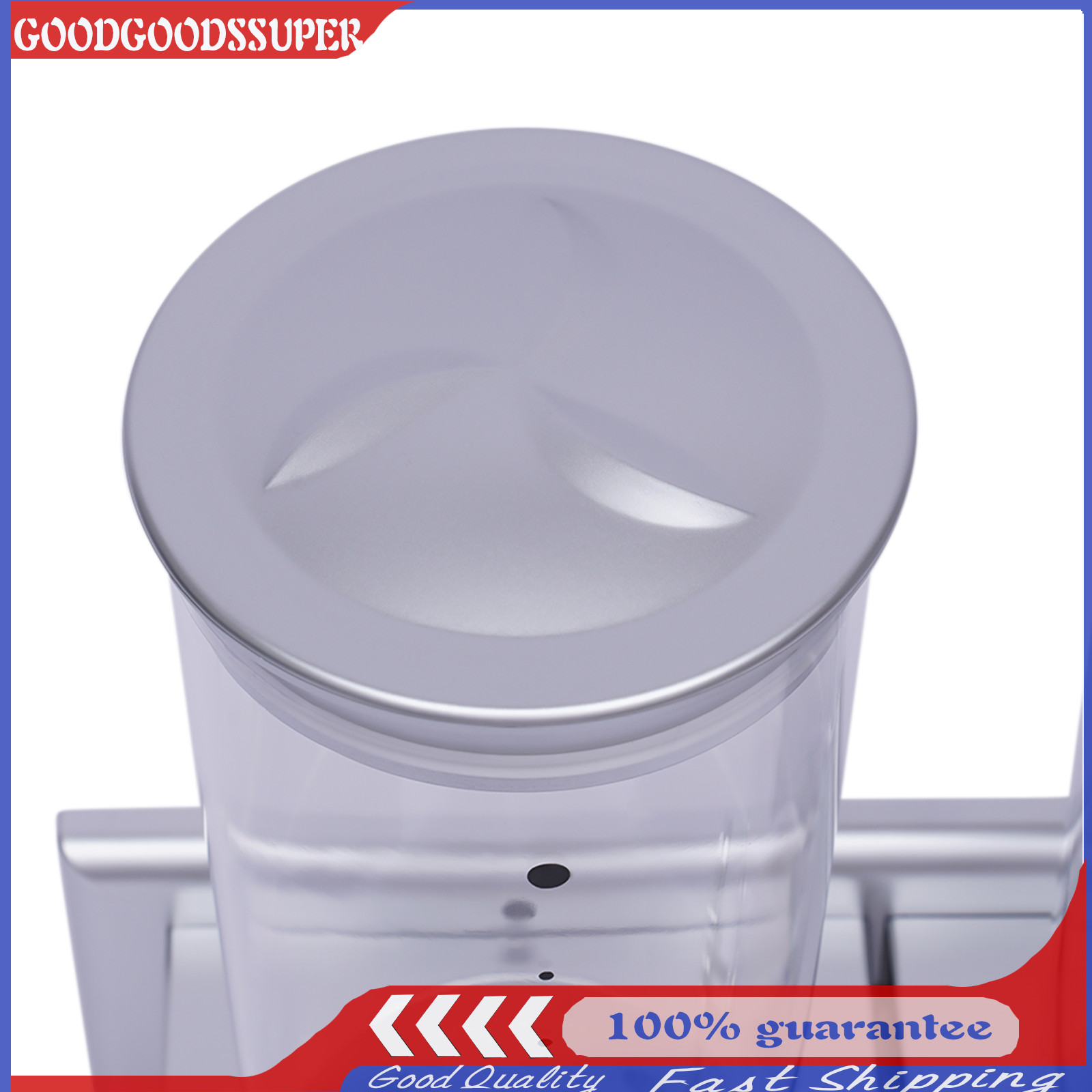 Wall Mount Dual Control Food Storage Dispenser Coffee/Bean/Candy/Rice Silver 3L