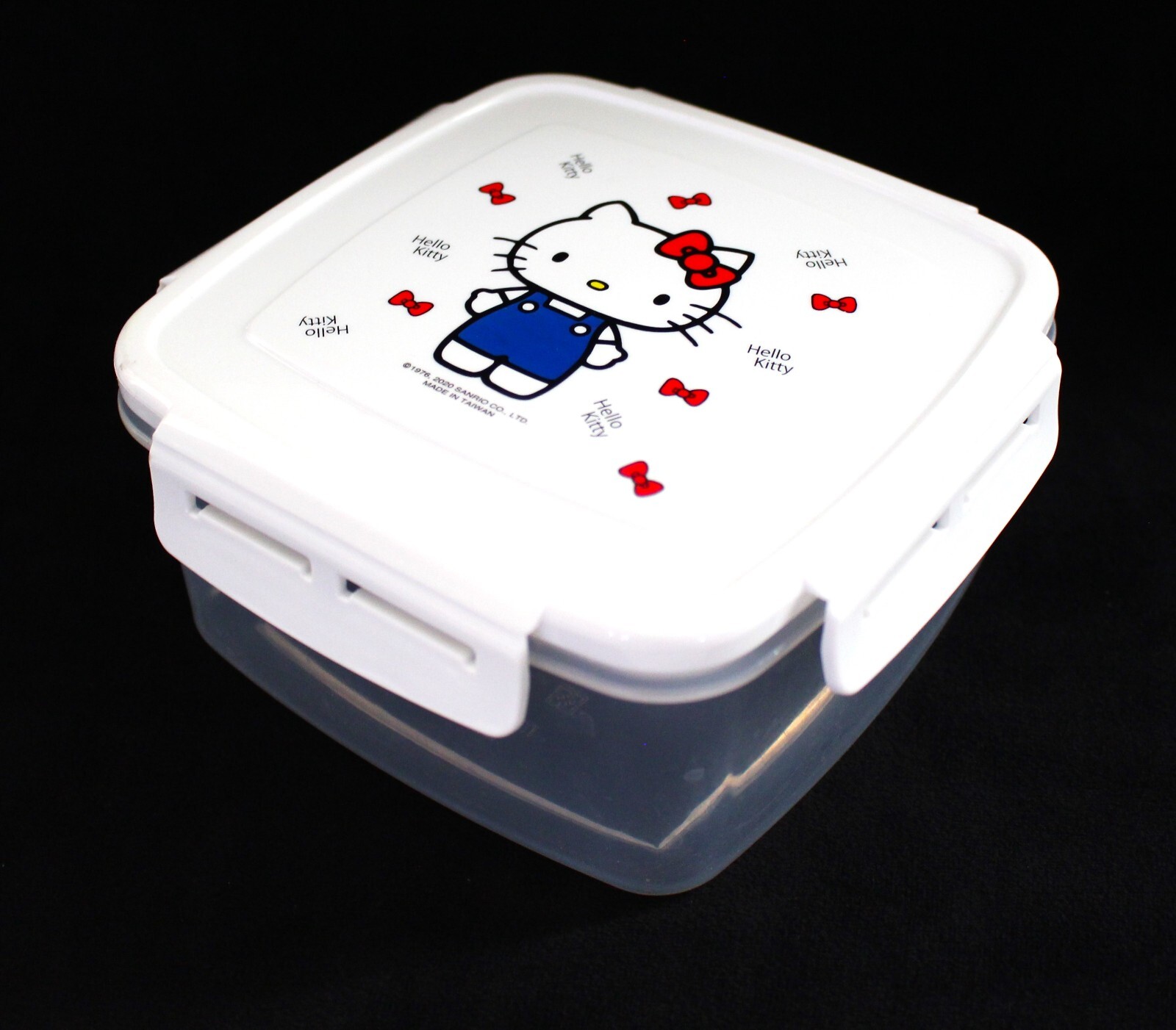 Hello Kitty Food Storage Container With Lid Snap Close 5.5″ x 5.5″ x 2.5″