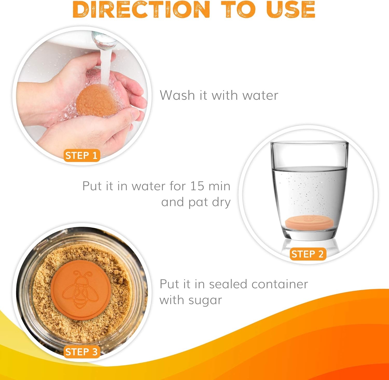 Terracotta Brown Sugar Saver- Brown Sugar Keeper Disc to Maintain Food Moisture