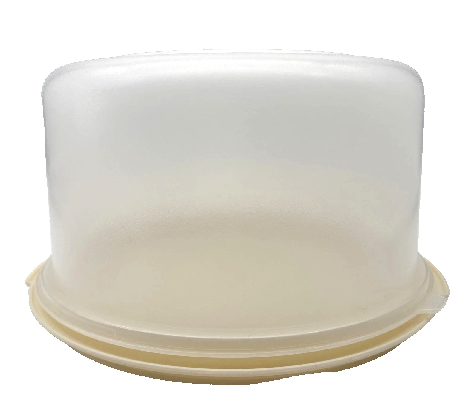 VTG RUBBERMAID SERVIN SAVER Cake Keeper Carrier Container Almond Base 13″x7″